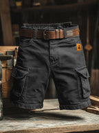 Short cargo poches multiples coton robuste pour homme