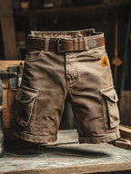 Short cargo poches multiples coton robuste pour homme