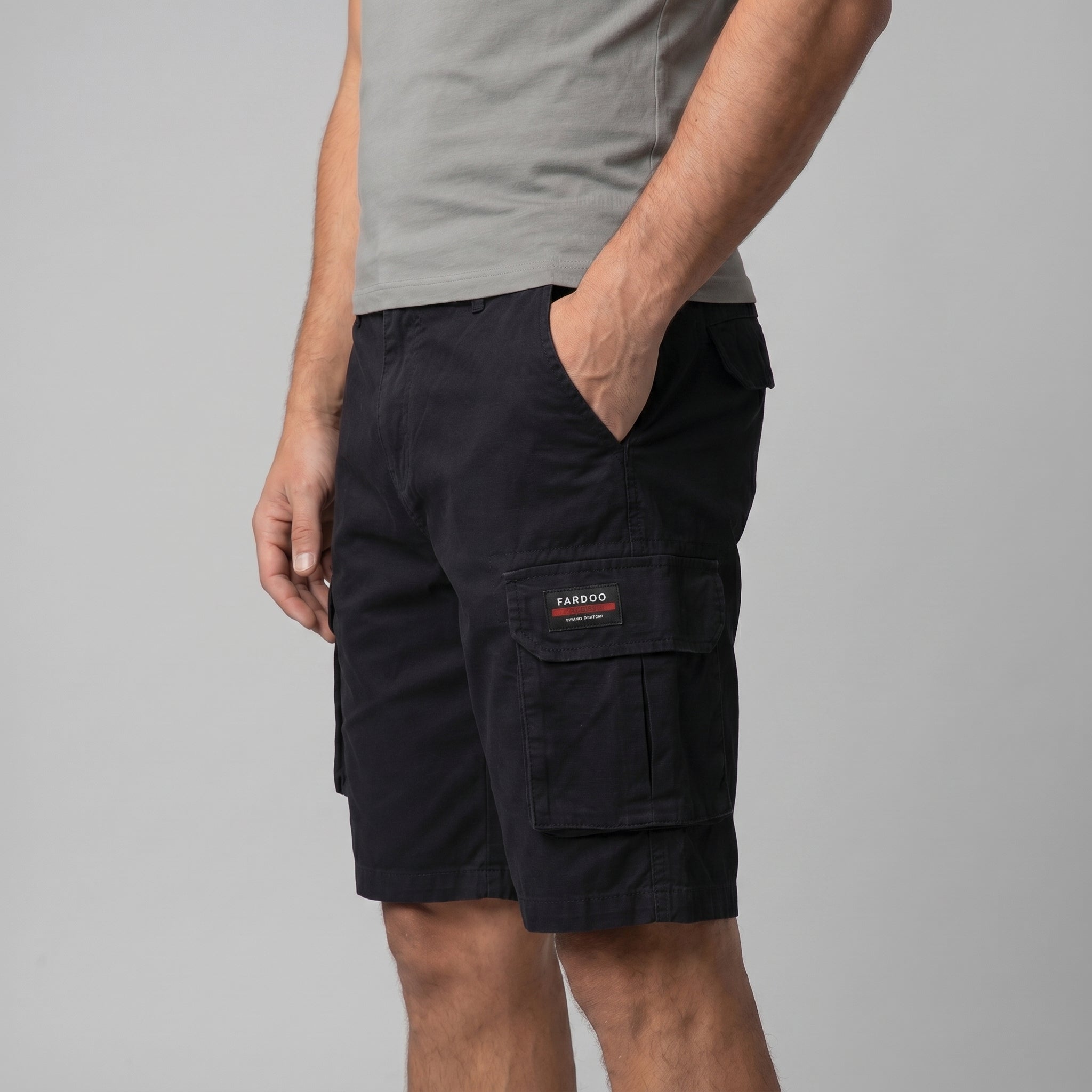 Short cargo poches multiples coupe décontractée pour homme