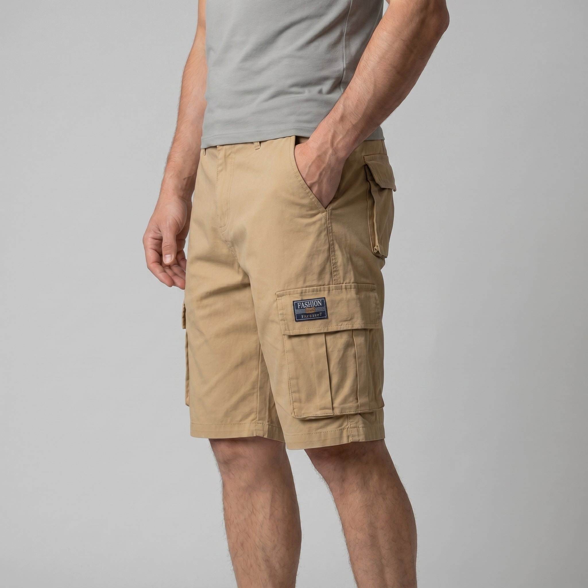 Short cargo poches multiples coupe décontractée pour homme