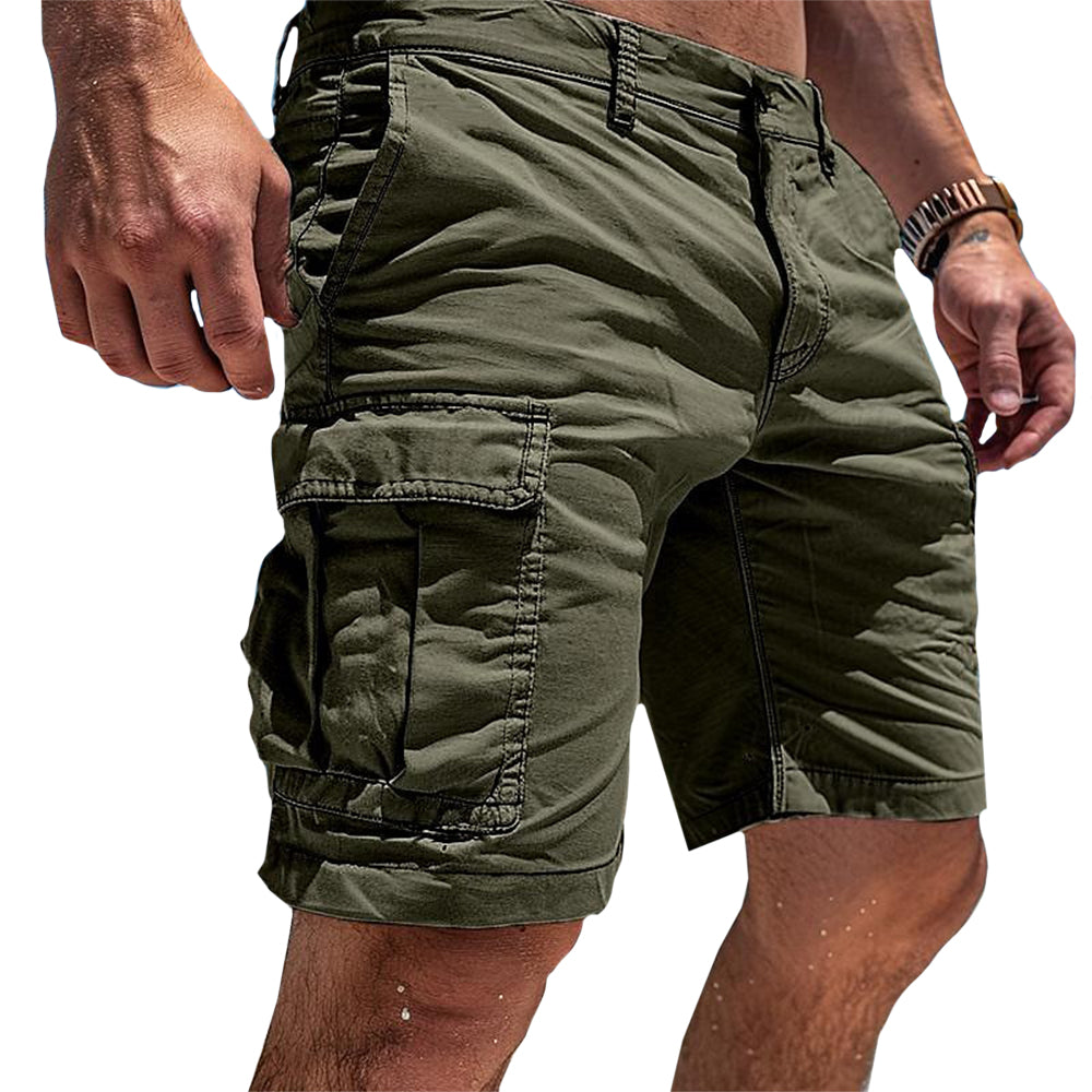 Short cargo à poches multiples pour homme