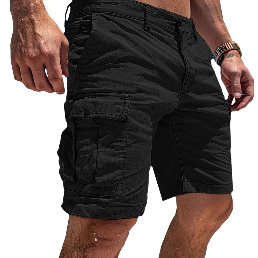 Short cargo à poches multiples pour homme