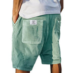 Short rayé en coton à poches plaquées pour homme