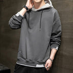Sweat à capuche bicolore avec poche kangourou pour homme