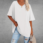 T-shirt oversize col en V