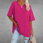 T-shirt oversize col en V