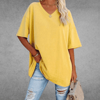 T-shirt oversize col en V