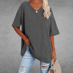 T-shirt oversize col en V