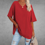T-shirt oversize col en V