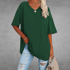 T-shirt oversize col en V