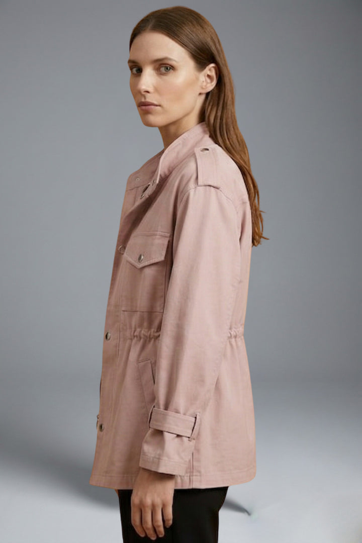 Trench ceinturé à poches multiples et col montant pour femme – vue 3