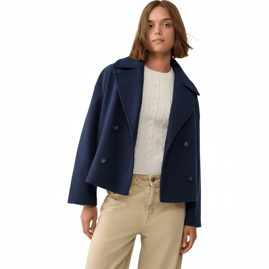 Trench court col cranté double boutonnage pour femme – vue 5