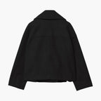 Trench court col cranté double boutonnage pour femme – vue 3