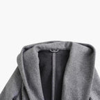 Trench long à capuche et ceinture pour femme – vue 2