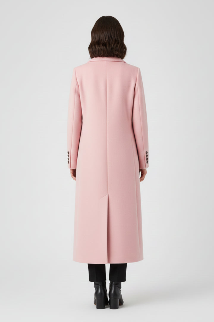 Trench long croisé à revers crantés pour femme – vue 4