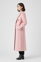 Trench long croisé à revers crantés pour femme – vue 3