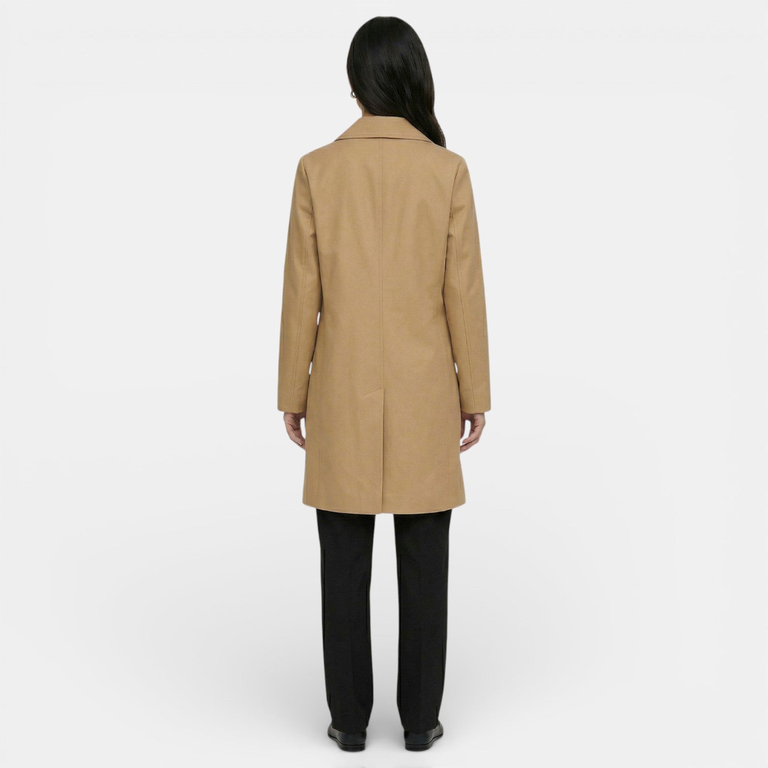 Trench mi-long col classique boutons pour femme – vue 2