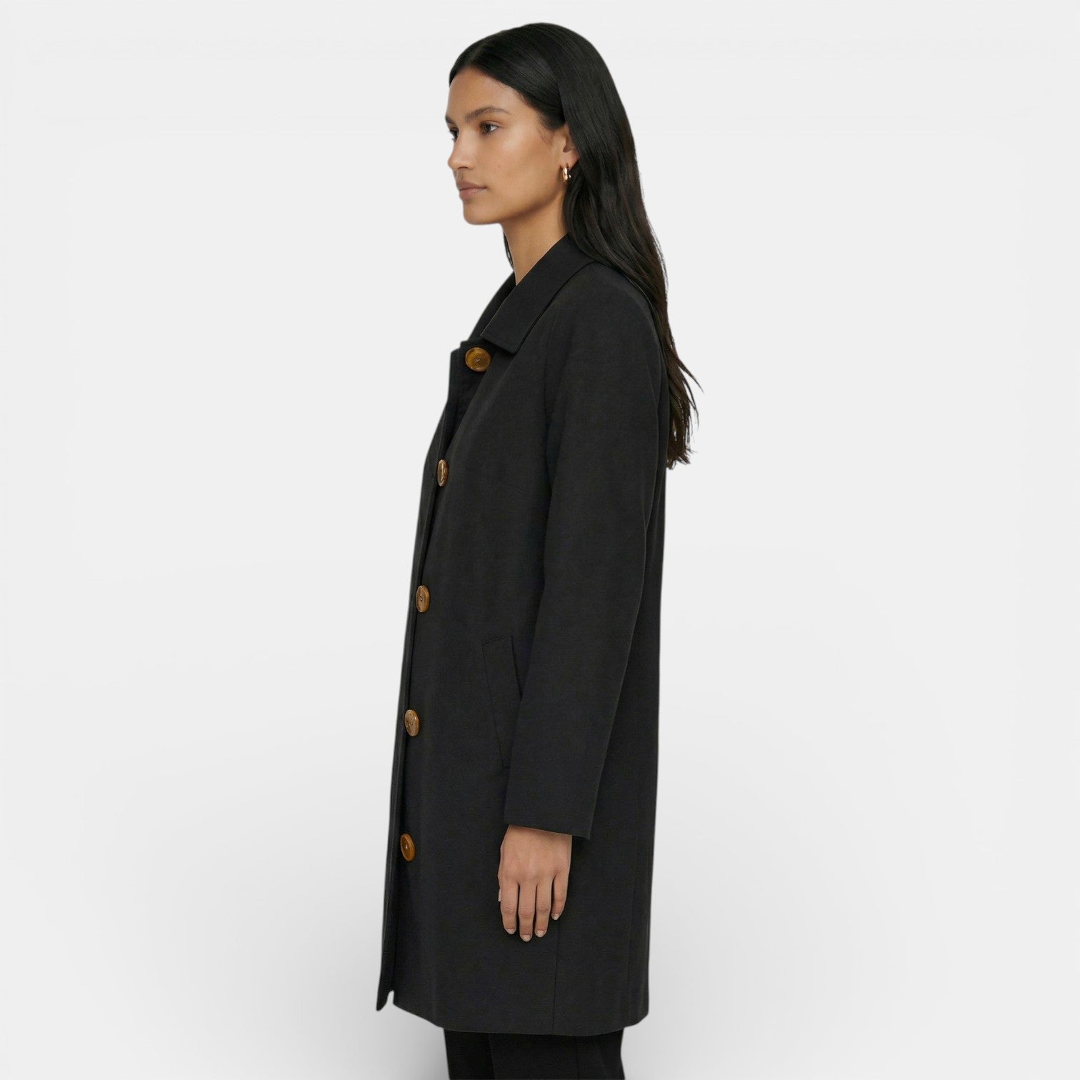 Trench mi-long col classique boutons pour femme – vue 7