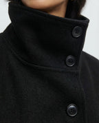 Veste cape col haut à ceinture pour femme – vue 4