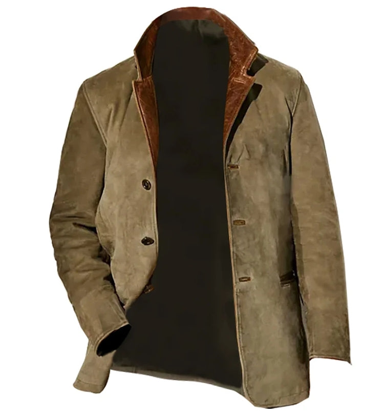 Veste col montant boutons vintage pour homme