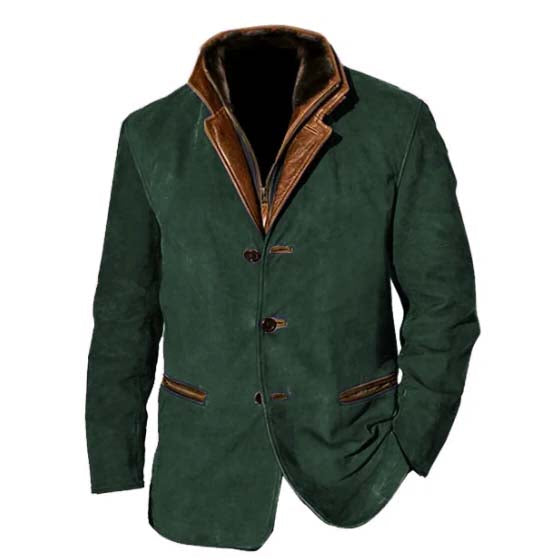 Veste col montant boutons vintage pour homme – vue 2