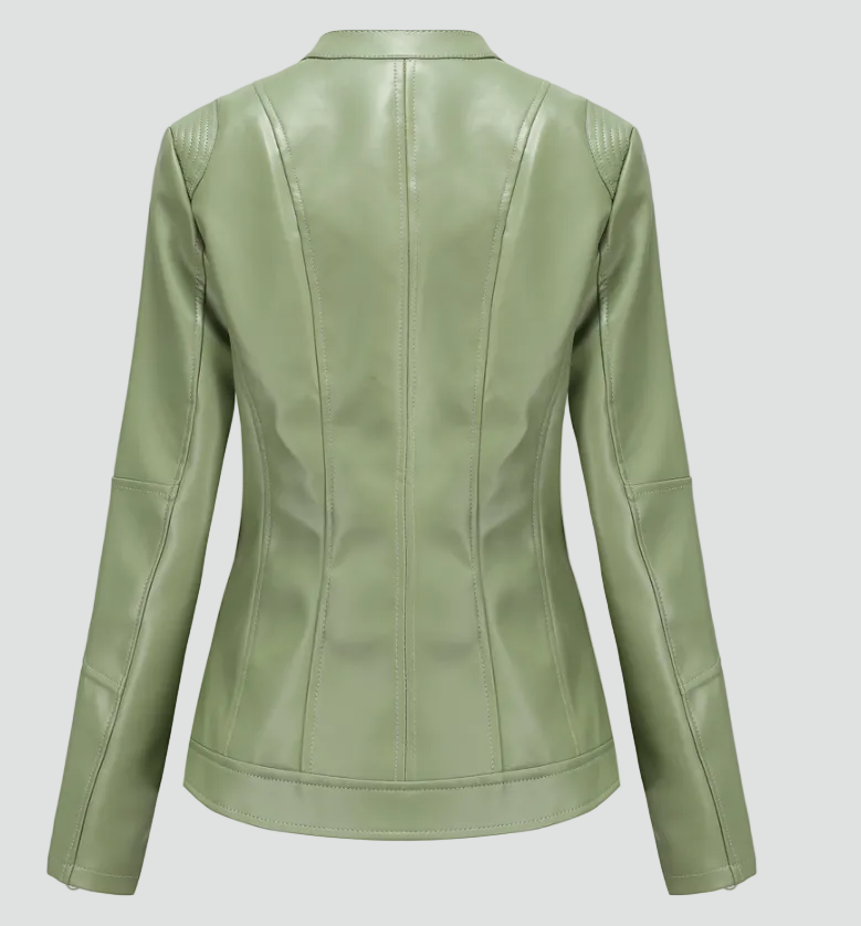 Veste col montant zippée détails épaules pour femme – vue 4