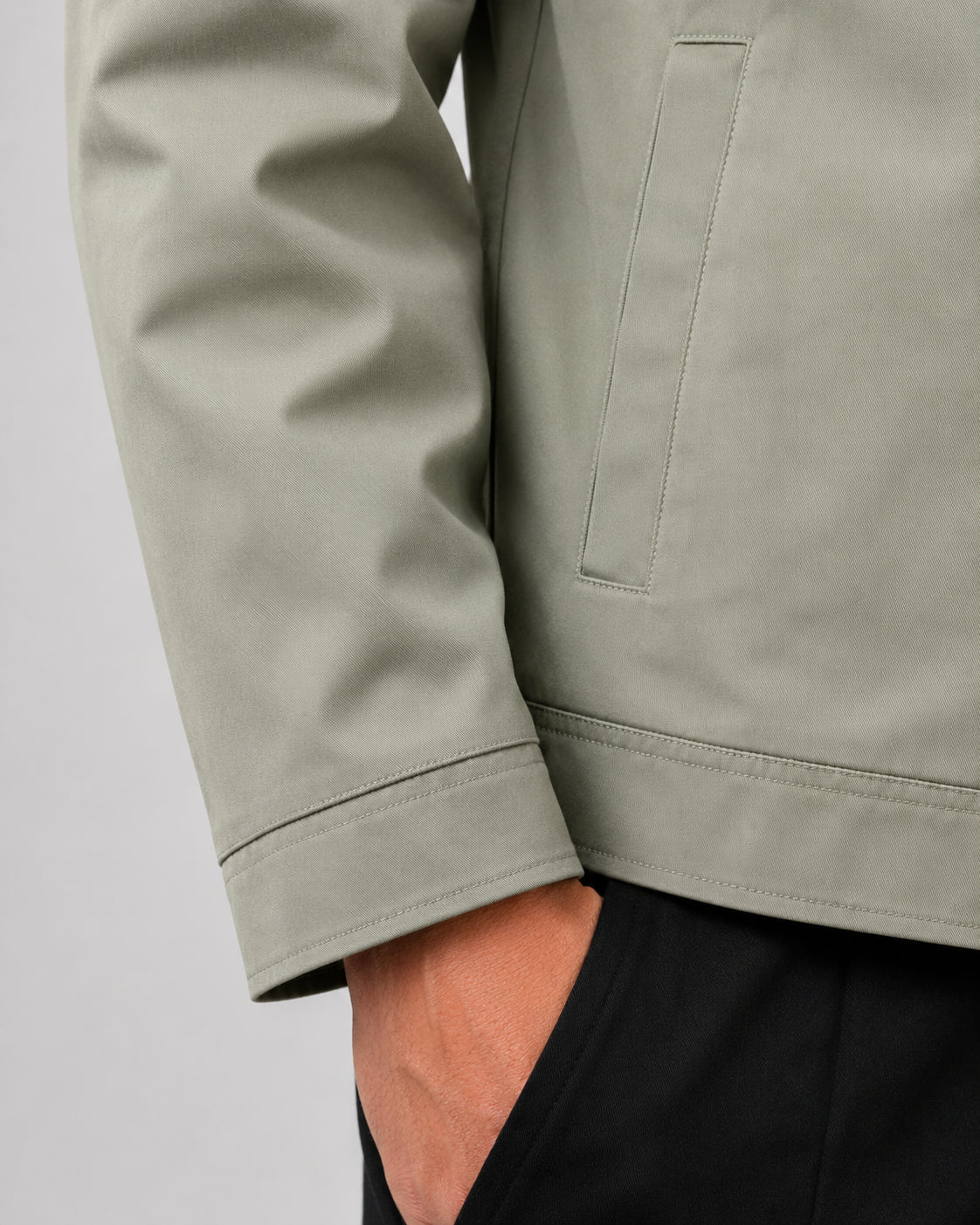 Veste Harrington col chemise à zip pour homme – vue 3