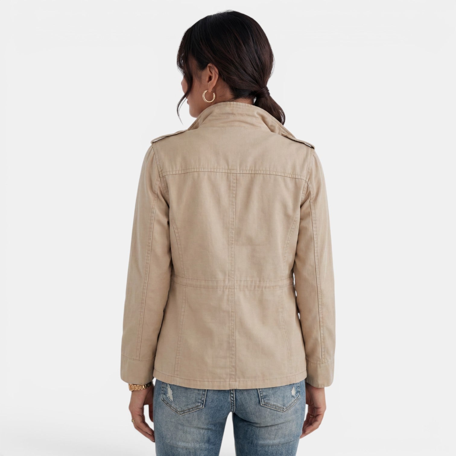 Veste légère col cranté avec poches pour femme – vue 2