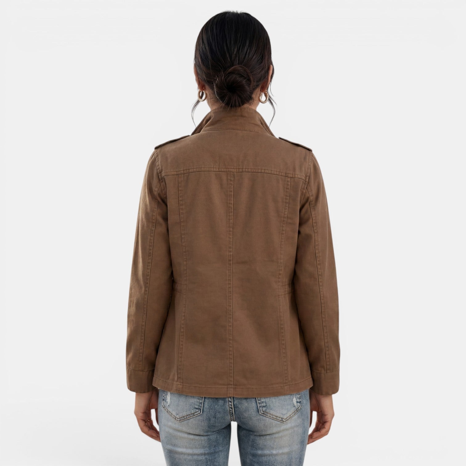 Veste légère col cranté avec poches pour femme – vue 4