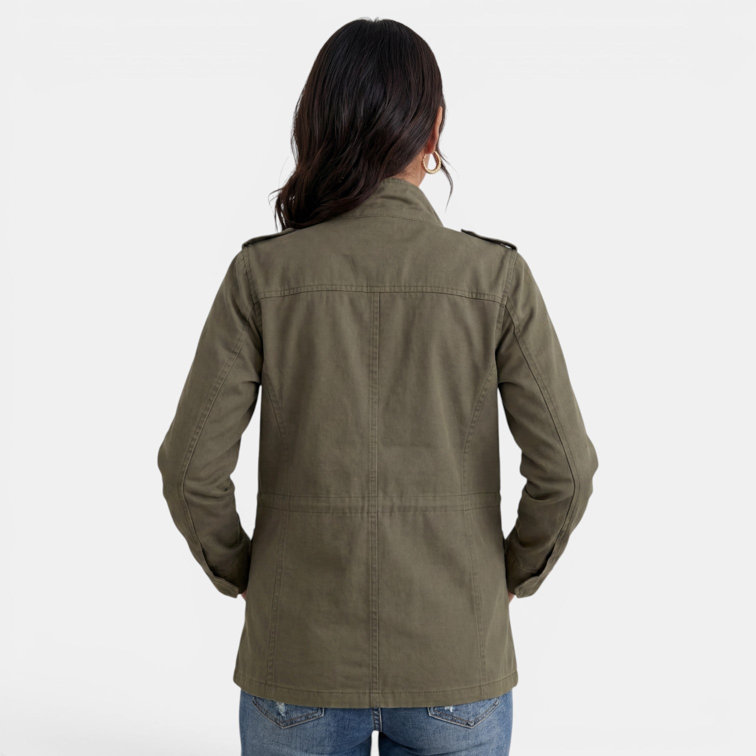 Veste légère col cranté avec poches pour femme – vue 6