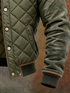 Veste bomber matelassée col montant à pressions pour homme – vue 2