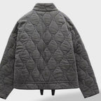 Veste matelassée courte col montant pour femme – vue 3