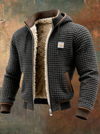 Veste matelassée capuche doublée sherpa pour homme