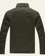 Veste militaire col montant multi-poches pour homme