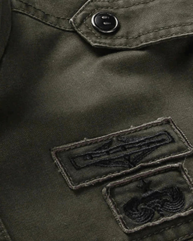 Veste militaire col montant multi-poches pour homme – vue 2