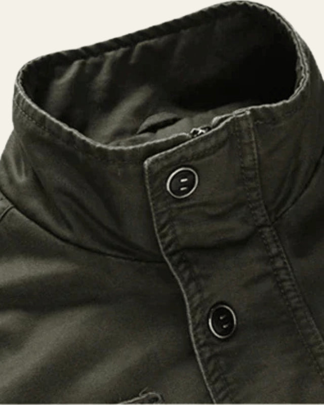 Veste militaire col montant multi-poches pour homme – vue 3