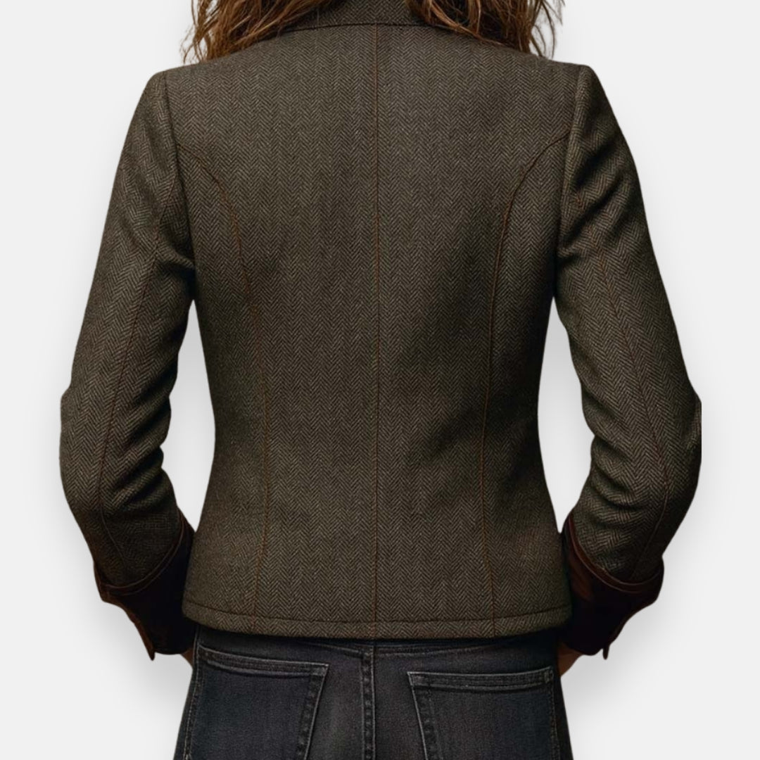 Veste structurée poches plaquées finitions contrastées pour femme – vue 3