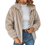 Veste zippée douce col montant pour femme – vue 5