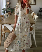 Fermeture et détails de la robe maxi