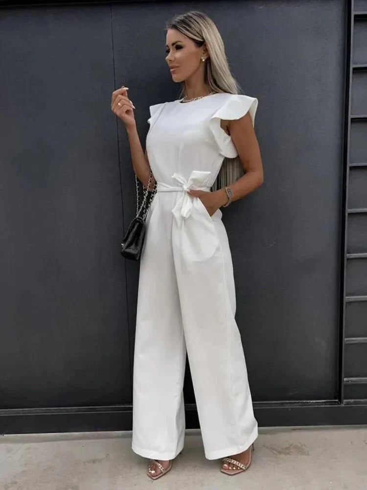 Combinaison pantalon large, vue de dos et profil