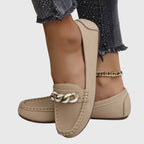 Semelle intérieure orthopédique des mocassins blancs