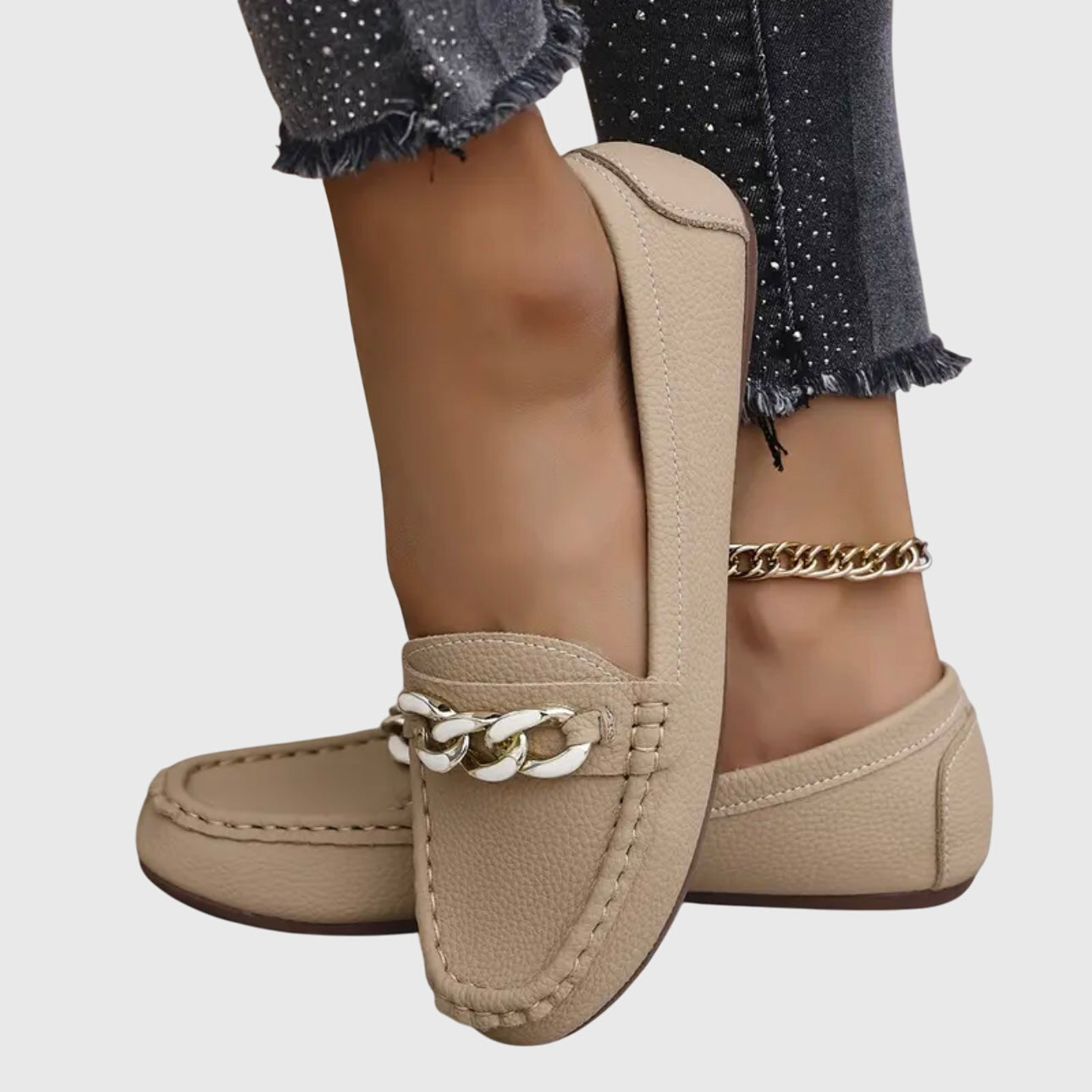 Semelle intérieure orthopédique des mocassins blancs