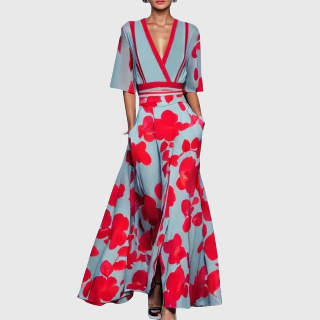 Vue arrière et profil de la robe, manches kimono et tombé fluide